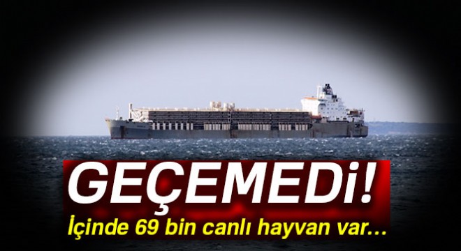 69 bin hayvan yüklü gemi Çanakkale Boğazı nda demirledi