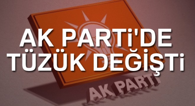 AK Parti de tüzük değişti! Genel başkan vekilliği kabul edildi