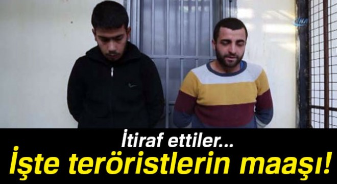 Afrin de yakalanan teröristlerden  maaş  itirafı