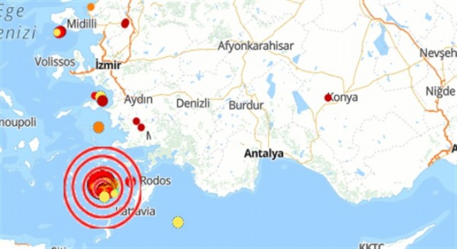 Akdeniz’de 5.7 şiddetinde deprem