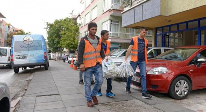 Altındağ’da 120 bin çöp poşeti dağıtıldı
