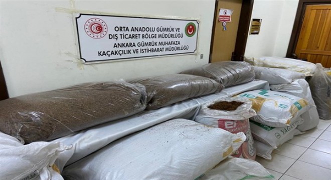 Ankara'da kaçak tütün operasyonu