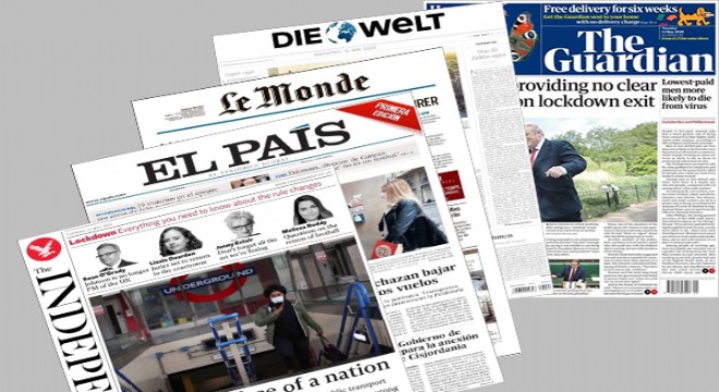 Avrupa da Günün Gazete Manşetleri
