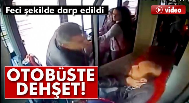 Bursa da otobüs şoförüne saldırı kamerada