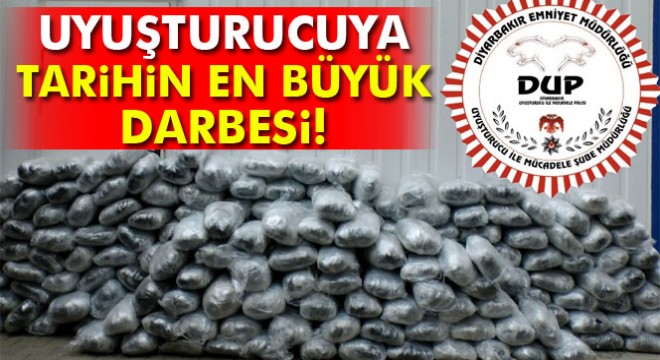 Diyarbakır da uyuşturucuya tarihin en büyük darbesi vuruldu