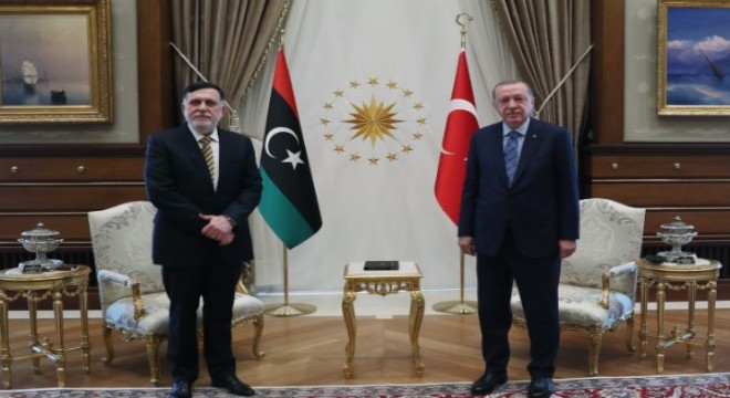 Erdoğan ve Sarraj’dan ortak basın toplantısı
