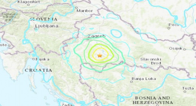 Hırvatistan da deprem
