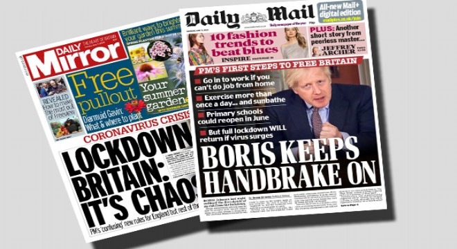 İngiliz gazeteleri manşetlerinde ülkedeki açılmayı tartışıyor
