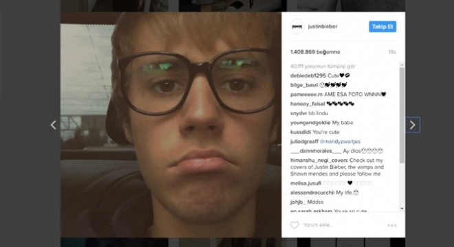 Justin Bieber Instagram’a döndü