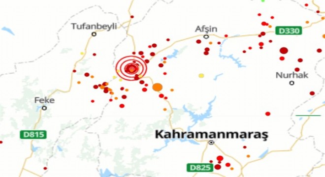 Kahramanmaraş ta 4.1 büyüklüğünde deprem