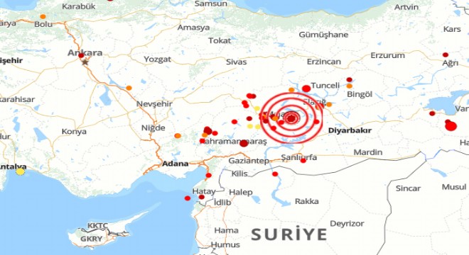 Malatya da deprem