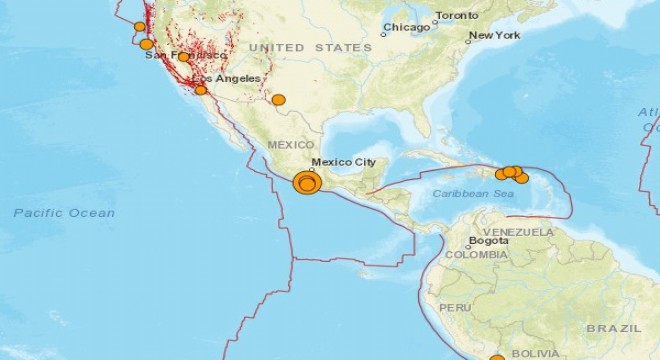 Meksika da deprem
