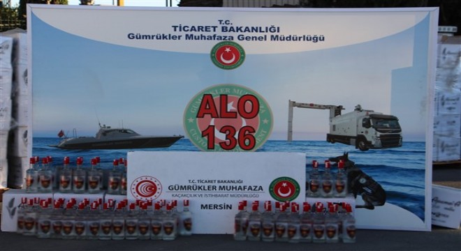 Mersin'de 86 bin 245 şişe sahte alkol ele geçirildi
