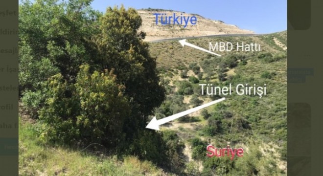 Suriye'den Türkiye istikametine tünel