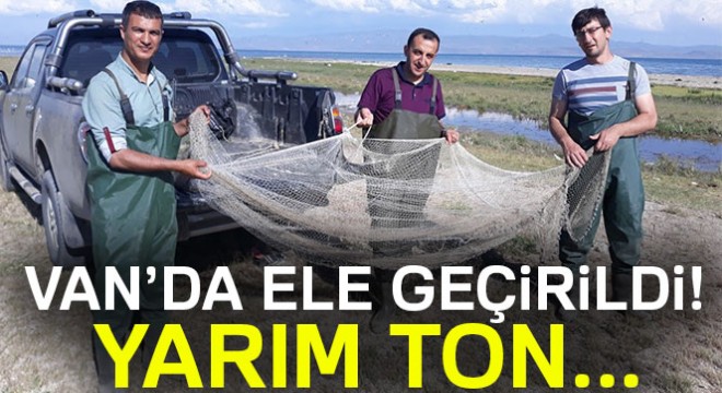 Van’da 500 kilogram kaçak avlanmış balık ele geçirildi