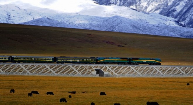 Çin, 3 bin metre yükseklikte yol alan hızlı tren yolcularına oksijen veriyor