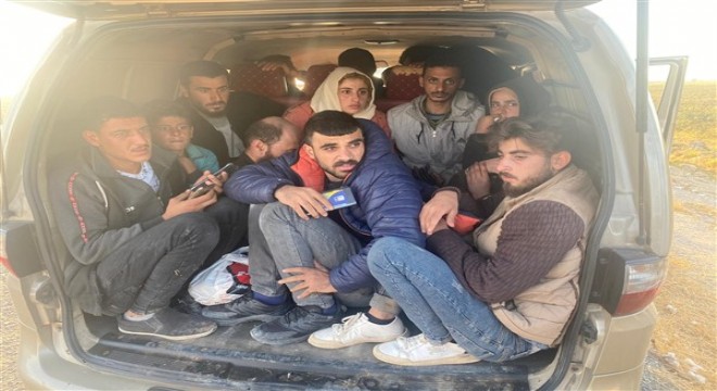 Şanlıurfa da 18 düzensiz göçmen yakalandı