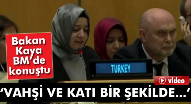 Aile ve Sosyal Politikalar Bakanı Fatma Betül Sayan Kaya BM’de konuştu: Hollanda’da yaşananları anlattı
