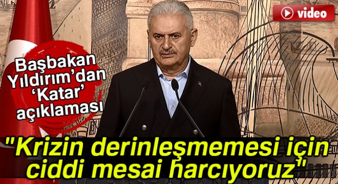Başbakan Yıldırım: “Krizin derinleşmemesi için ciddi mesai harcıyoruz”