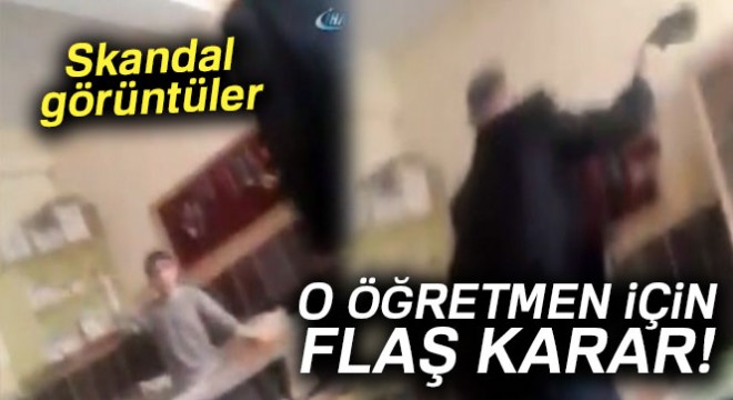 Burdur’daki dayakçı öğretmen serbest bırakıldı