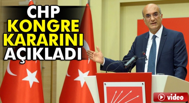 CHP’li Bingöl: “Bugün itibarıyla olağan kongre sürecini başlatmış bulunuyoruz”