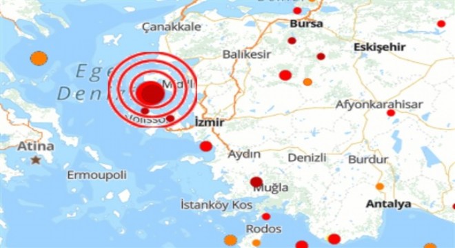 Ege Denizi nde deprem