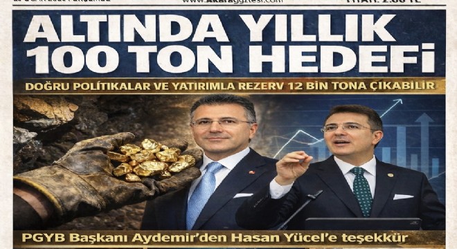 İbrahim Aydemir: Altında yıllık 100 ton üretim Türkiye’nin dengelerini değiştirir