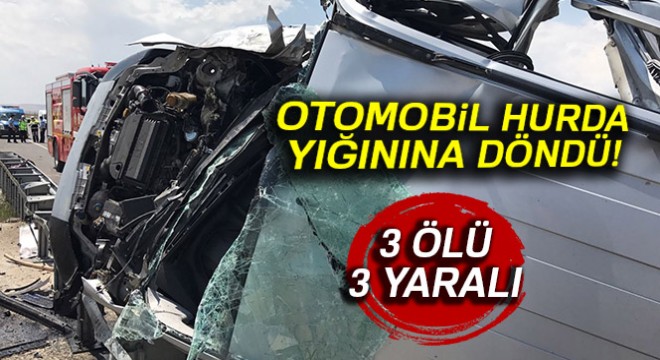 Kars a taziyeye giden aile kaza yaptı: 3 ölü, 3 yaralı