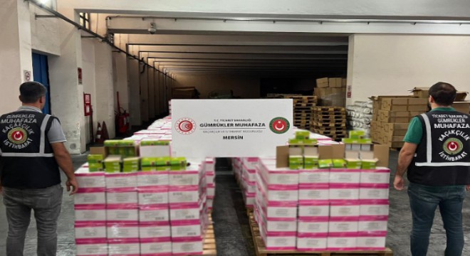 Mersin ve İstanbul da 521 milyon lira değerinde kaçak eşya ele geçirildi