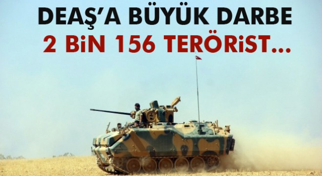 TSK:  Fırat Kalkanı Harekatı’nda 2 bin 156 DEAŞ lı terörist etkisiz hale getirildi